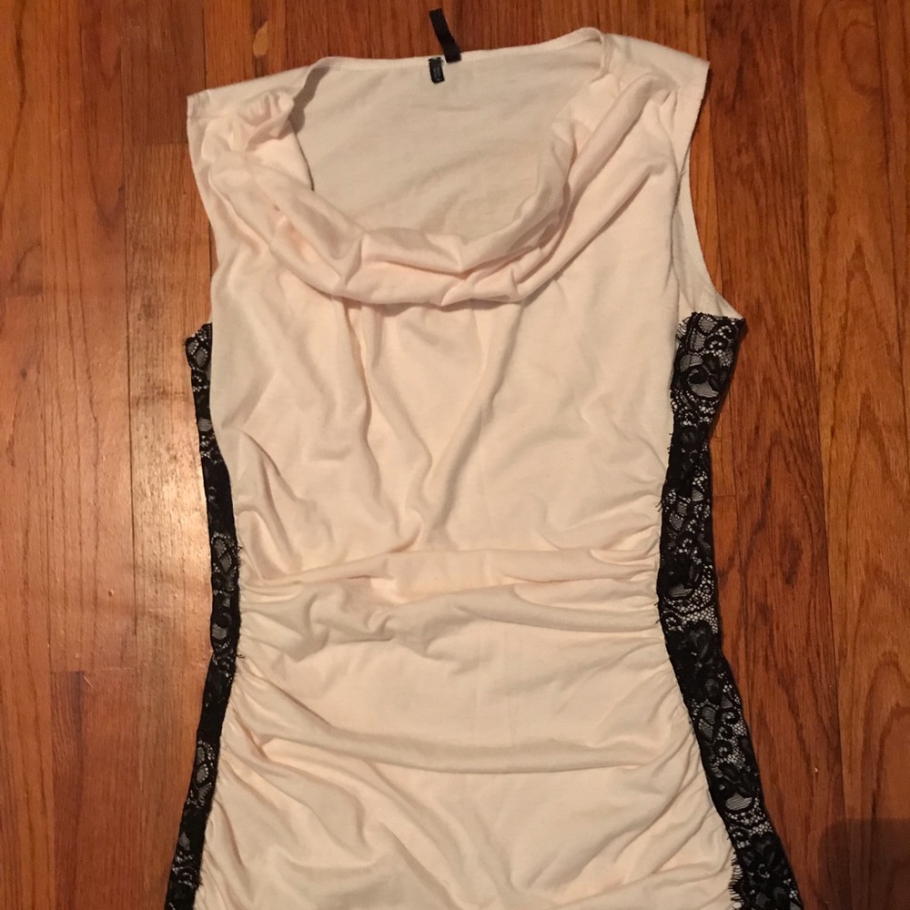 Black and cream top